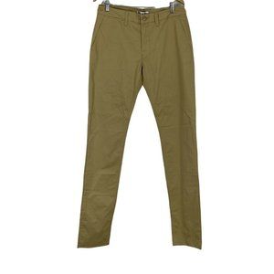 Marwin Sports Mens Khaki Flat Front Straight Leg Casual Chino Pants Size 34
